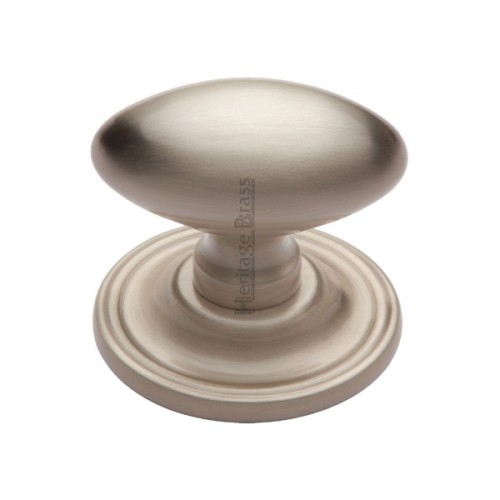 CHELSEA OVAL MORTICE DOOR KNOB ON CONCEALED ROSE